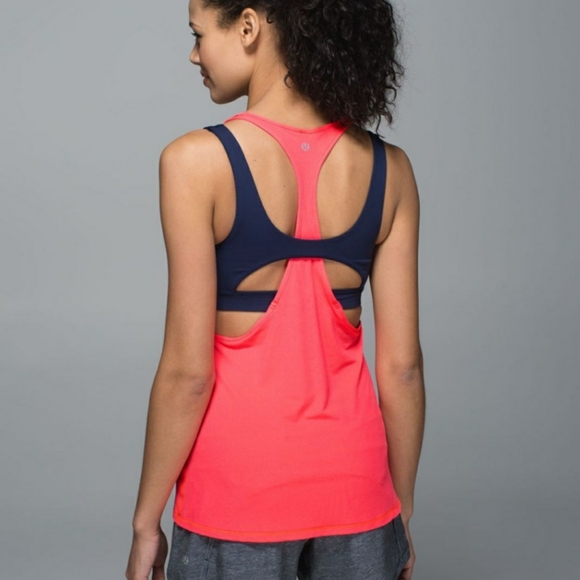 Lululemon tank, size 4, navy and pink - Picture 2 of 3